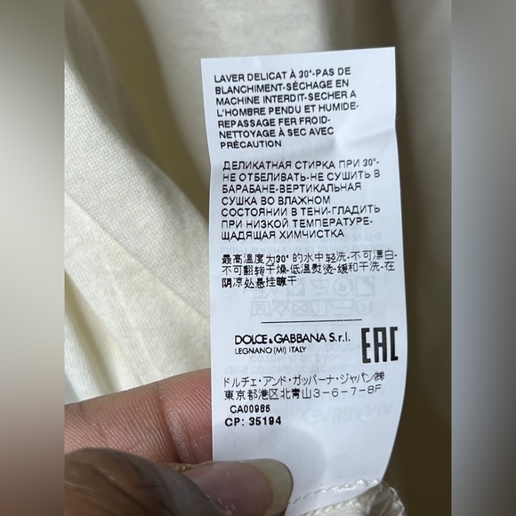 DOLCE & GABBANA "Tropical" Printed Ivory Cotton T-shirt Sz 46 IT/10 US - Picture 10 of 12